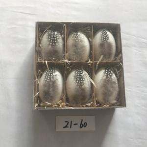 Easter goose egg with feather 21-59/60