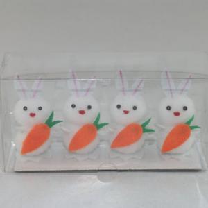 Easter pom pom bunny with carrot 4pk