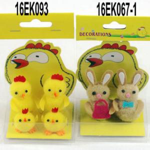 Easter pom pom chick & bunny 16EK067-1/093