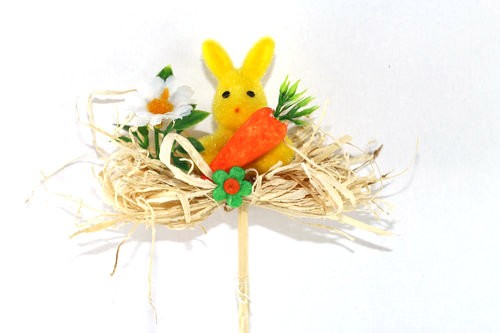 Easter rabbit with grass on 50cm stick 20BS003-1-50