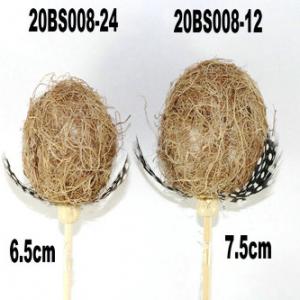 Egg with grass on 50cm stick 20BS008-12/24