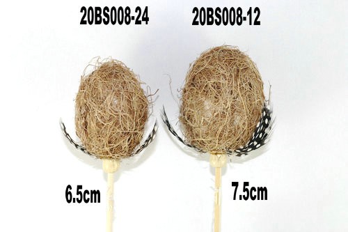Egg with grass on 50cm stick 20BS008-12/24