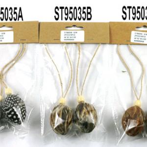 Feather egg with string ST95035