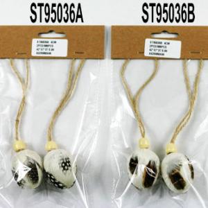 Feather egg with string ST95036