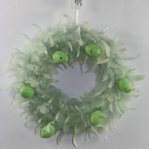 Feather wreath with egg ST93077