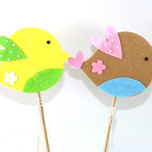 Felt bunny /whale with stick 12BS177-45