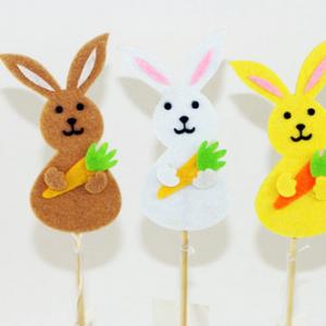 Felt bunny with stick 12BS177-50