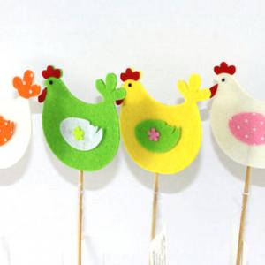 Felt chick with stick 12BS177-51