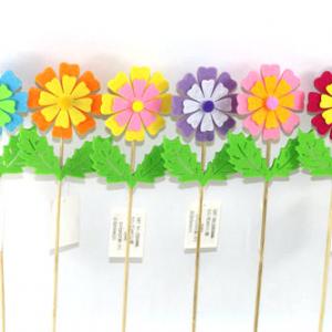 Felt flower with stick 20BS006
