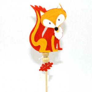 Felt fox with stick 12BS177-49