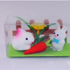 Rural bunny with carrot