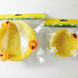 Sisal nest with flower